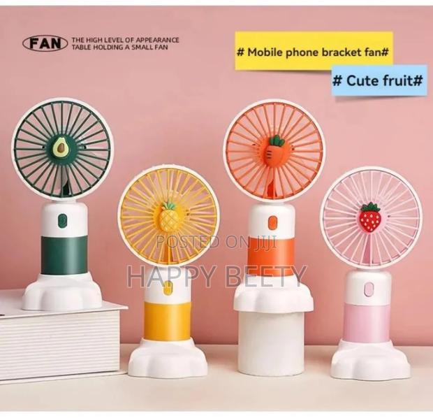 *Cute Fruit Mini Hand Fan With Phone Holder,S - thumbnail 2
