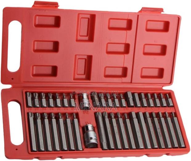 40 Pcs, Combined Bits, Torx, Spline (Xzn), Hex, Socket Bits Set