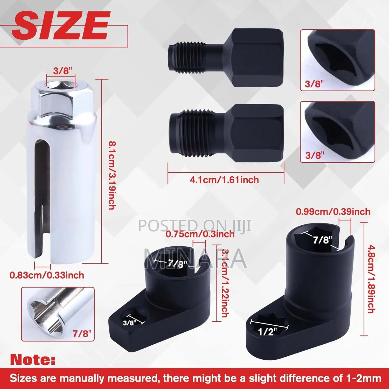 5 Pcs, Automotive O2 Oxygen Sensor Removal Tool, Lambda Socket