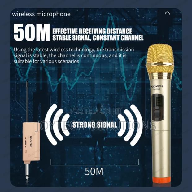 Portable Singing Wireless Handheld Microphone Dual for Stage Use - thumbnail 2