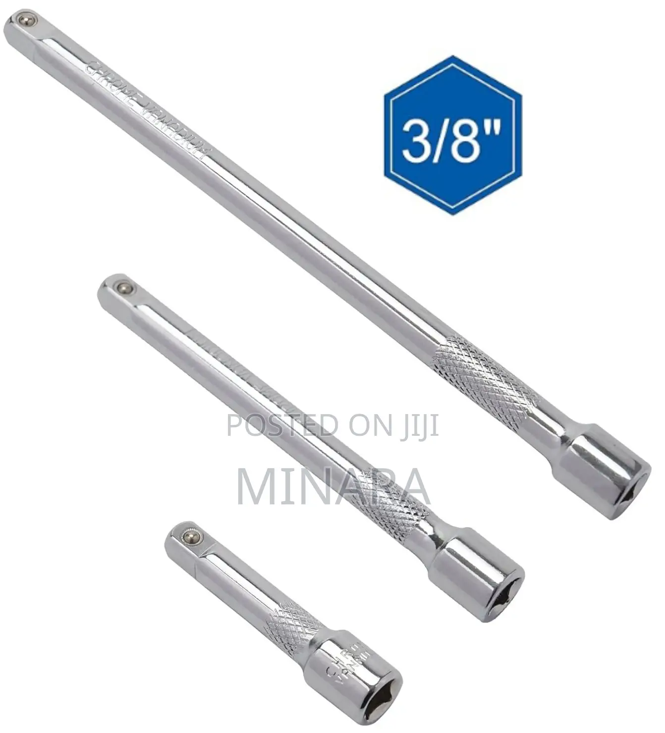 3/8” Inch Drive Extension Bar Set (3 Pieces)