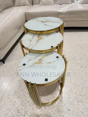 3 In 1 Executive Pure Marble Table