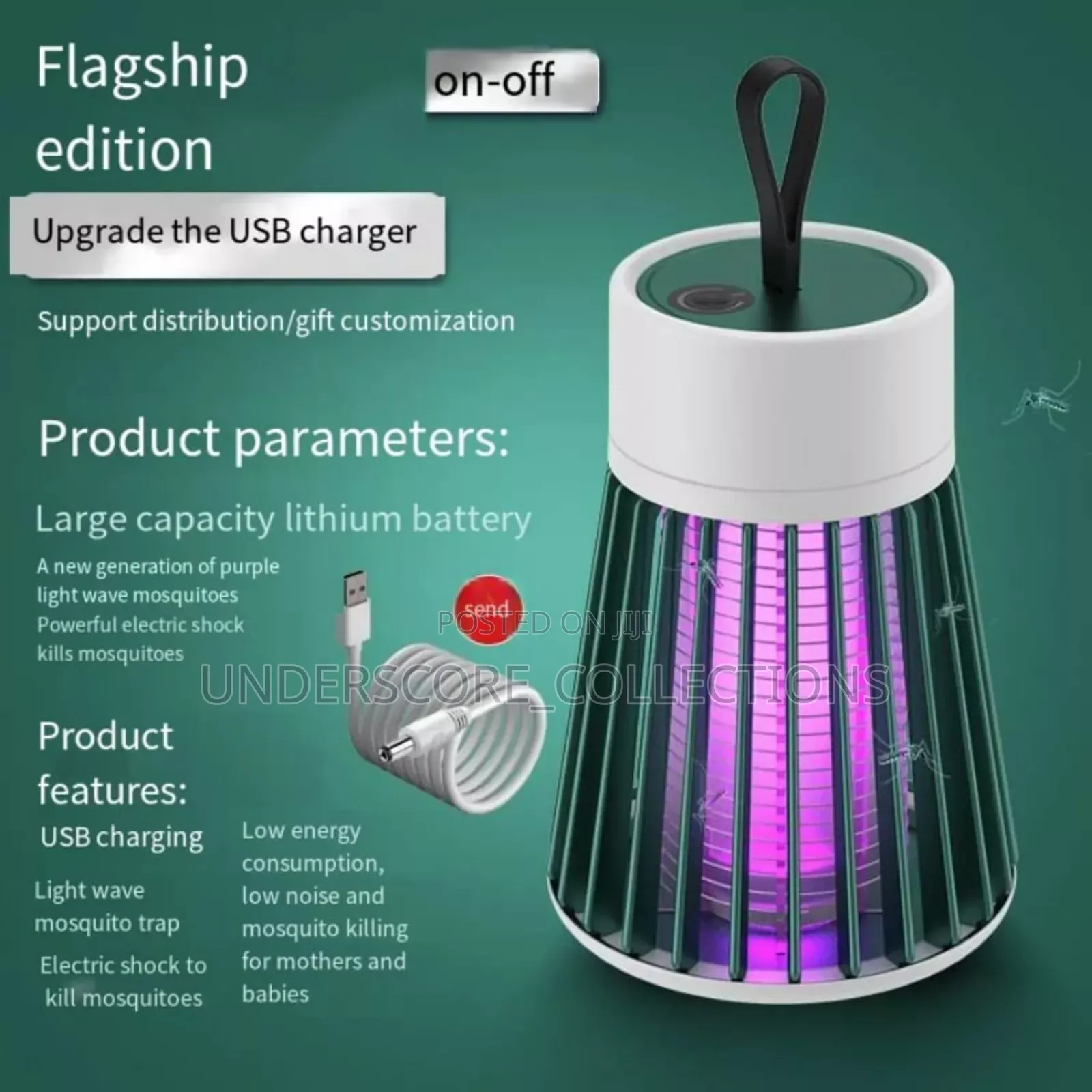 2in1 Led Night Light Electronic Usb Rechargeable Mosquito Killer Trap