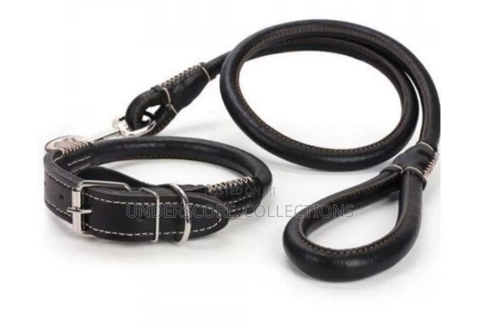 Leather Dog Leash and Collar