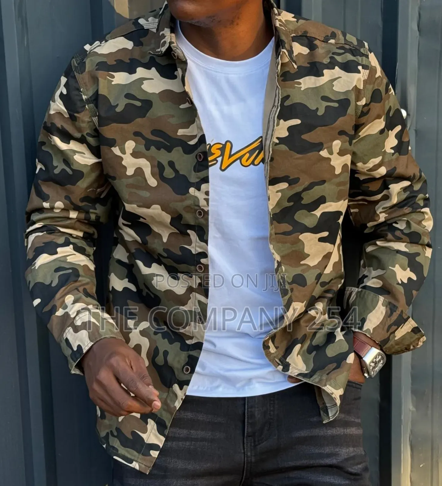 Quality Casual Longsleeved Comoflage Combat Collar Shirts