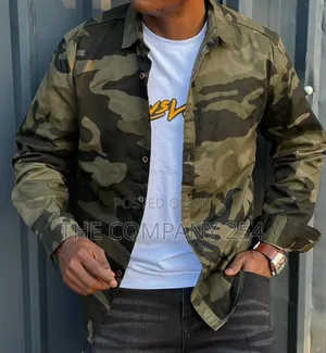 Quality Casual Longsleeved Comoflage Combat Collar Shirts