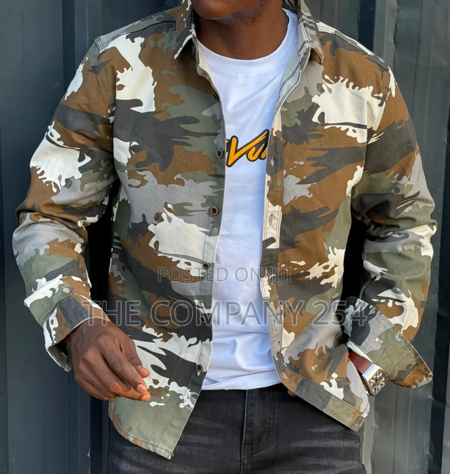 Quality Casual Longsleeved Comoflage Combat Collar Shirts