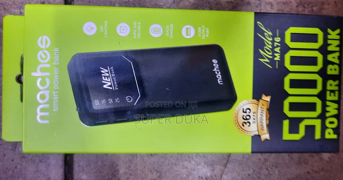 Power Bank - 50000mah.Quick Charge-3 Usb Ports.Smart Maches Ma76