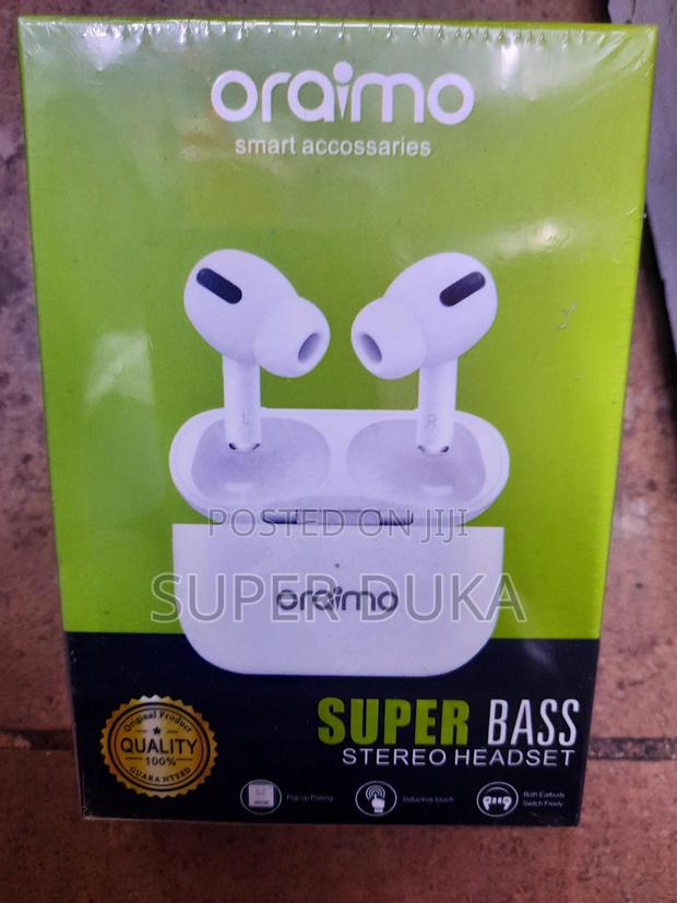 Oraimo Super Bass Wireless Earbuds With Charging Case. Ear Pod