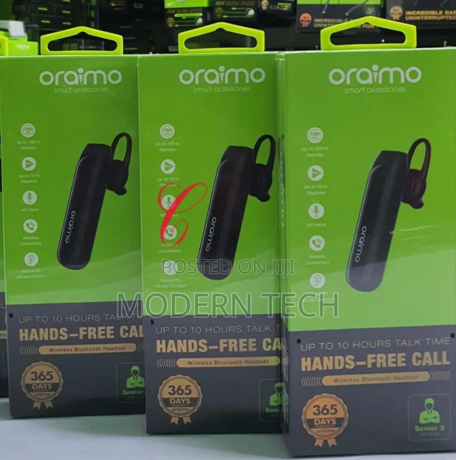 Oraimo Senior 2 Oeb-E38s Wireless Bluetooth Headset 10hrs