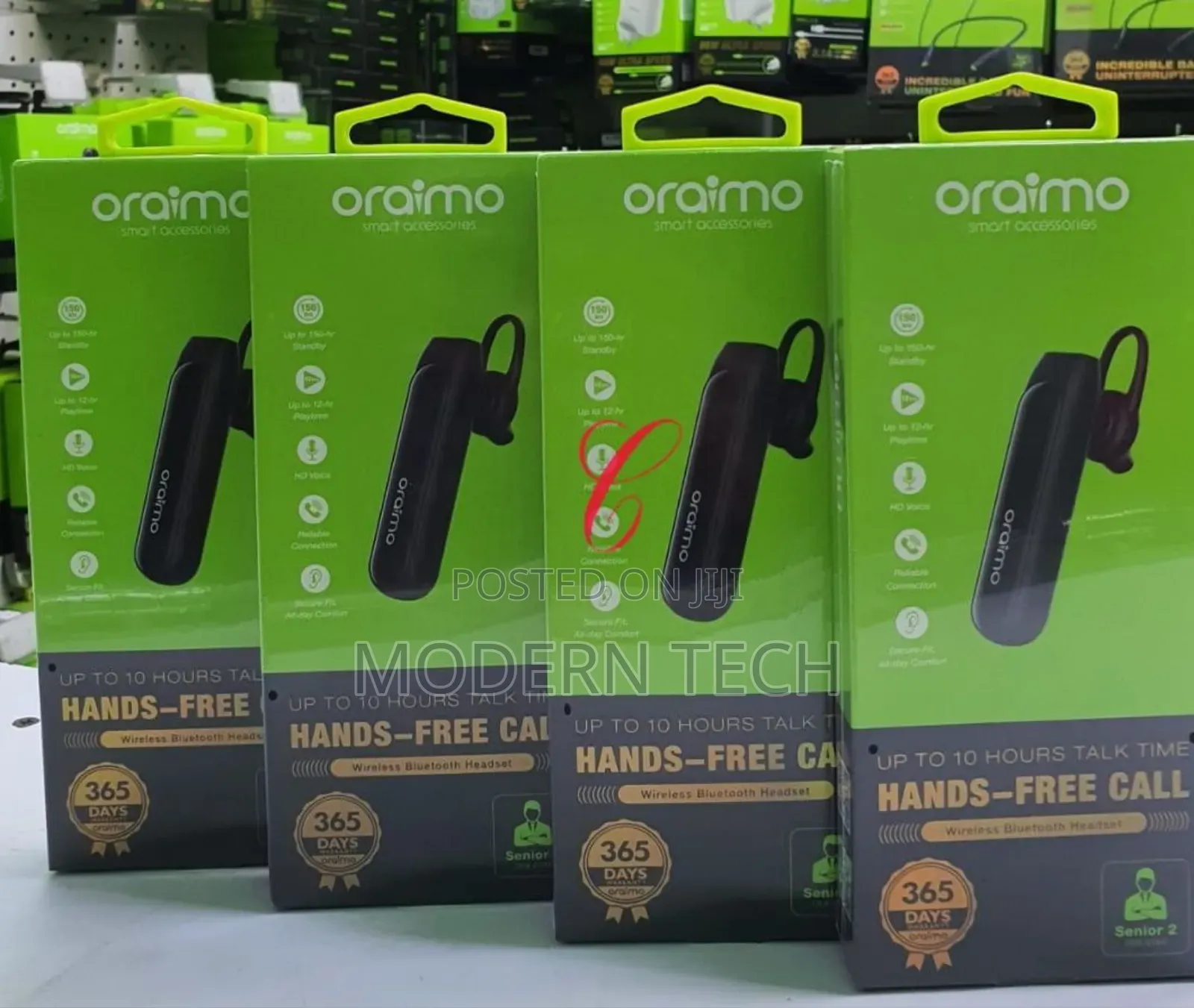 Oraimo Oeb-E38s in-Ear Earpiece Bluetooth Headset