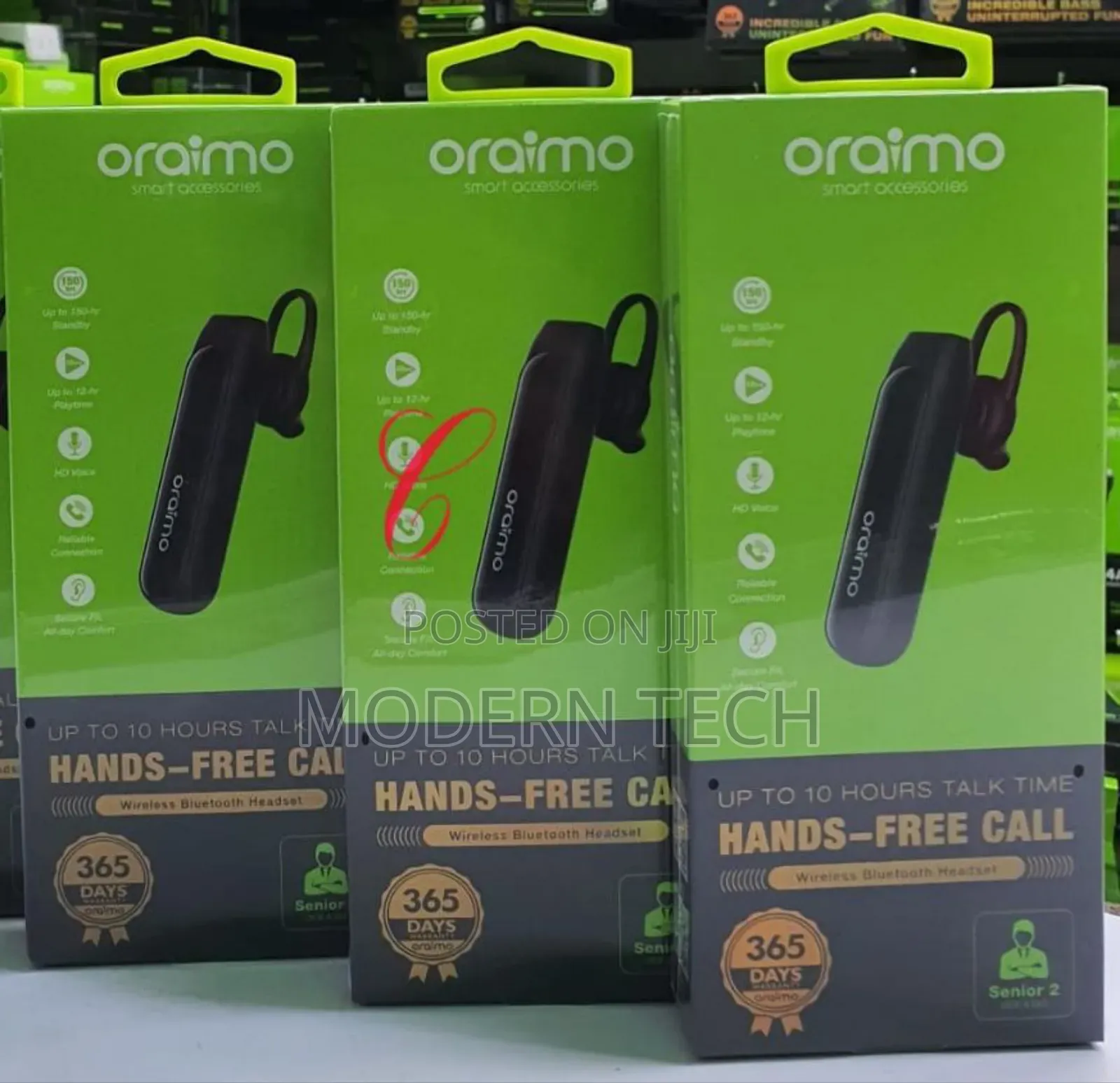 Oraimo Oeb-E38s in-Ear Earpiece Bluetooth Headset