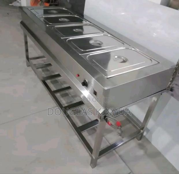 Stainless Steel Commercial Food Warmer:(Food Warmer 5partition)::