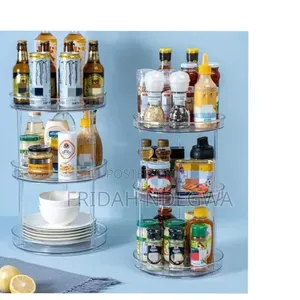 *3 Layer 360 Rotation Cabinet Turntable Organizer