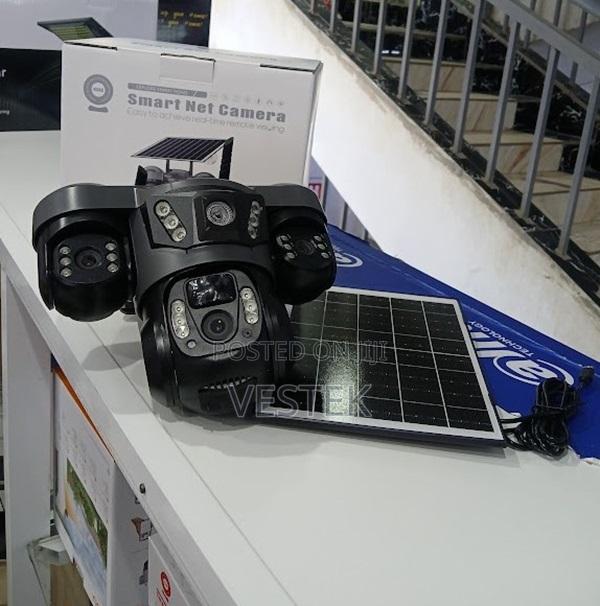 V380 New Solar Powered Vts29-G 6mp Wireless Lte 4g PTZ Triple Lens