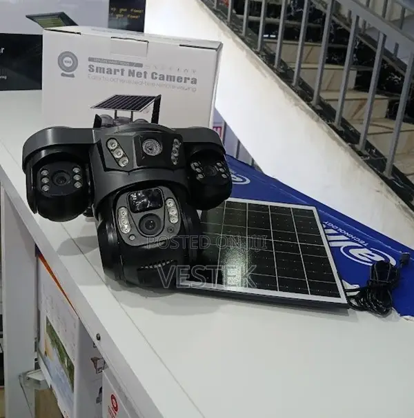 V380 New Solar Powered Vts29-G 6mp Wireless Lte 4g PTZ Triple Lens