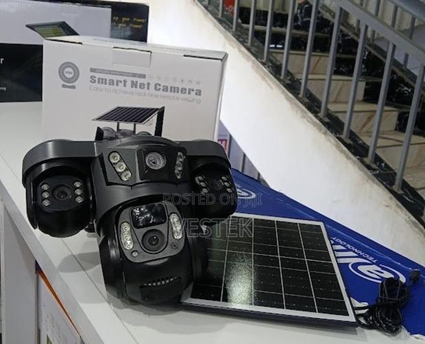 V380 Pro 4g Triple Lens Solar CCTV Security Camera, 3 Adjustable Lens - main view