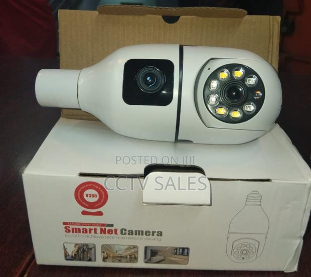2 Lens V380pro Bulb Camera With Night Lights