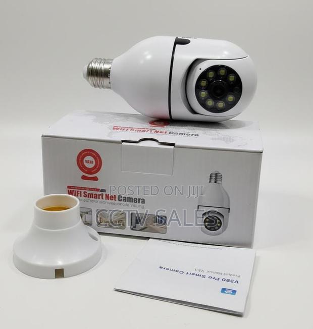 V380pro Bulb Camera With Motion Detection and Tracking