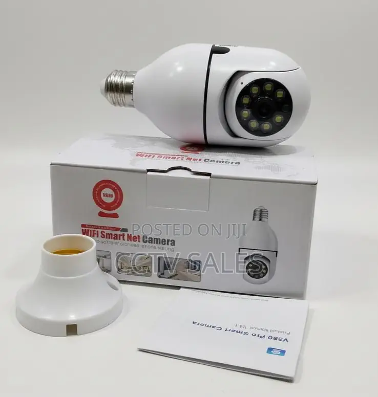 V380pro Bulb Camera With Motion Detection and Tracking