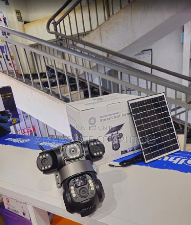 V380 8mp Triple Lens PTZ Solar Camera With Night Vision