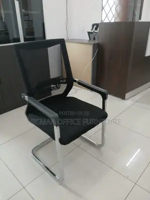 Chrome Cantilever Base Mesh Visitor/Conference Seat