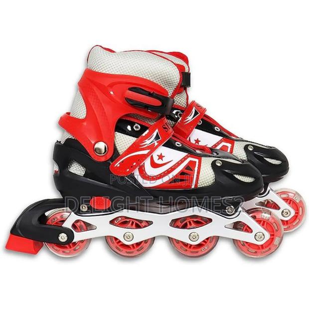 Adjustable Inline Skates Set With Helmet_tt