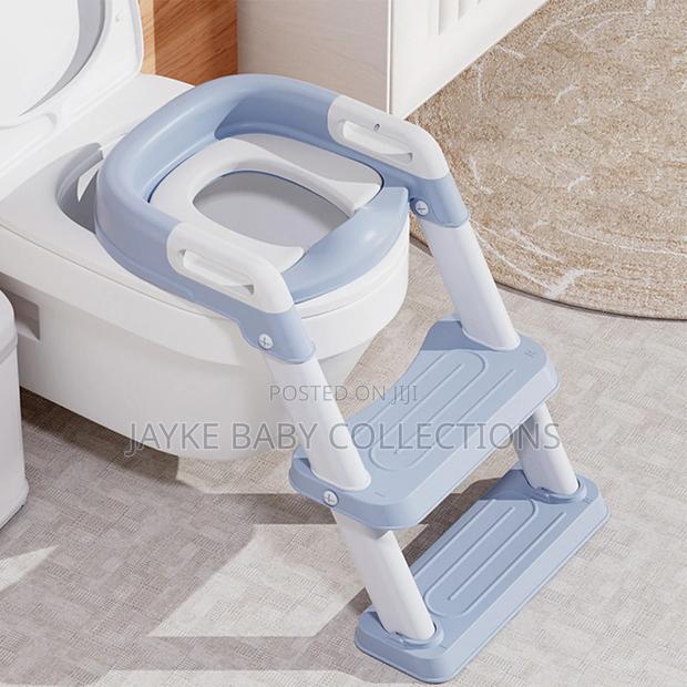 Adjustable Toddler Potty Training Seat With Step Cushion - thumbnail 2