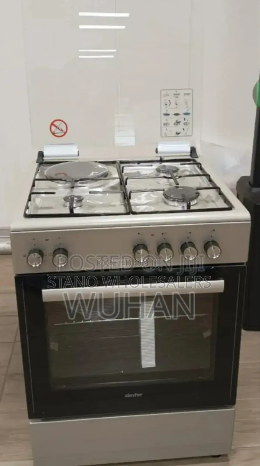 With Electric Oven- Von Simfer 60*60 3+1 Standing Cooker. +Gas Sensor