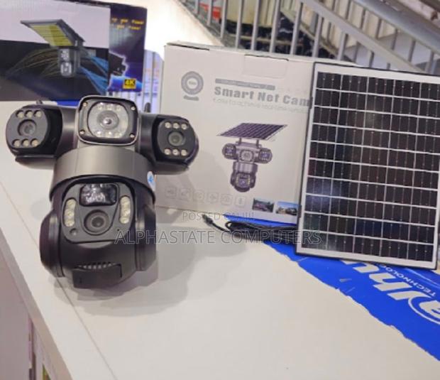 V380 4g Solar Powered Triple Lens Outdoor Three Lens Camera