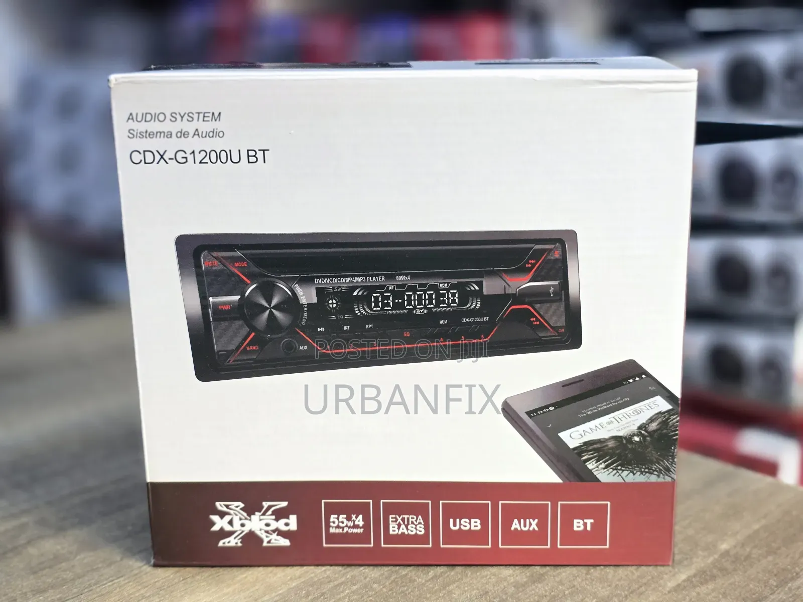 Generic CDX-G1200u Bluetooth Car Radio With Cd, Dvd, Aux, Usb