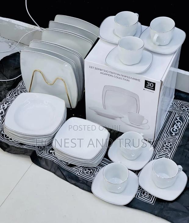30 PCS Dinner Set White