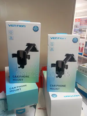 Vention One Touch Clamping Car Phone Mount With Suction Cup