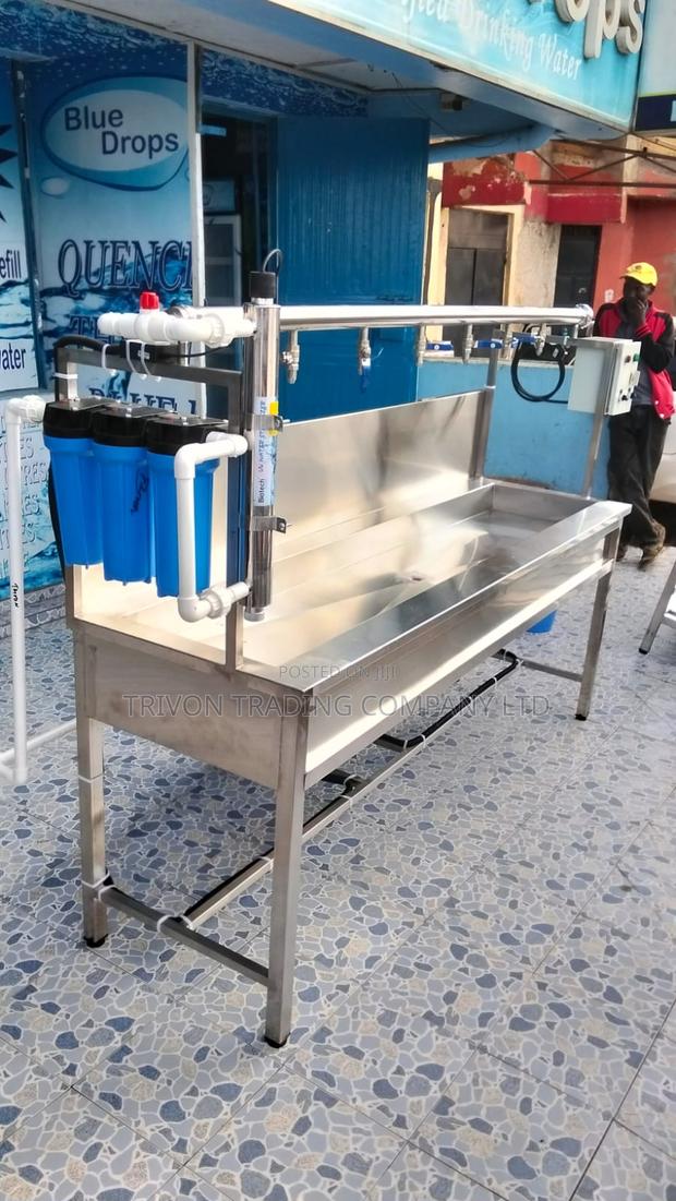 6-tap Water Filling Line With Filters, Uv Pressure Control