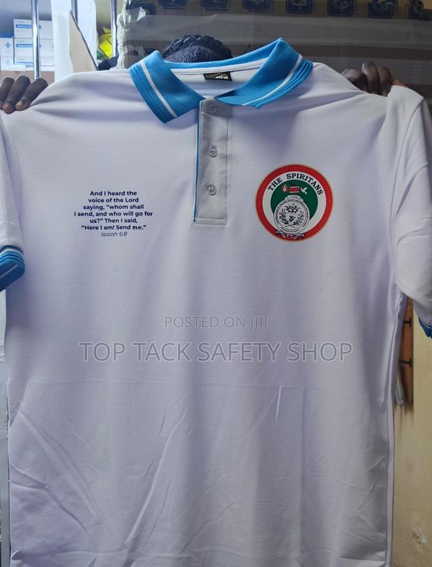 White Branded Polo T-Shirt