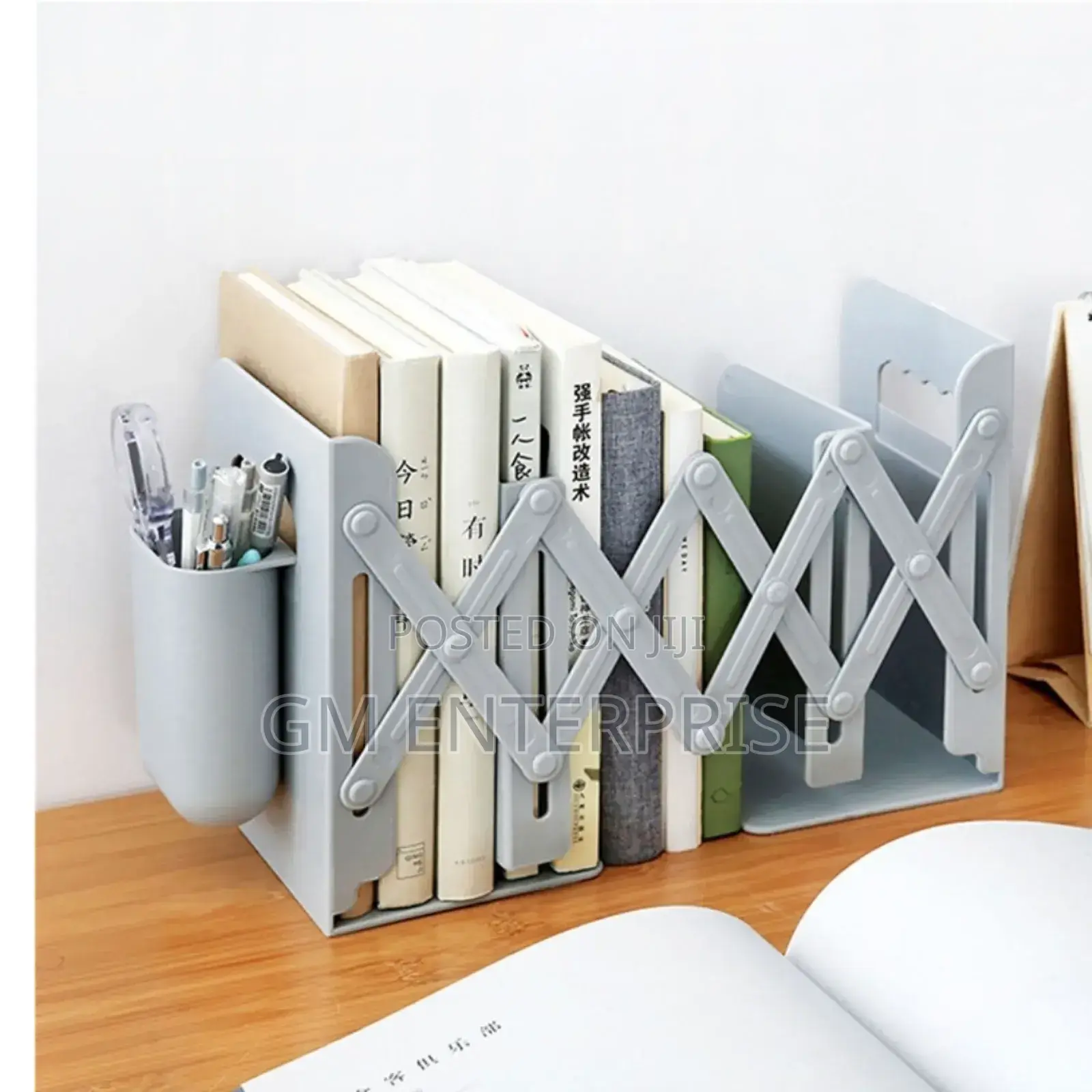 Retractable Bookends for Shelves Book Support Stand Set
