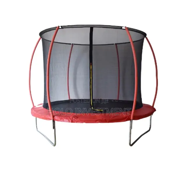 10ft Trampoline With Safety Enclosure, Ladder, Backboard Shoe Bag