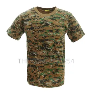 Quality Polyester Camouflage Outdoor Round Neck Collar T Shirt