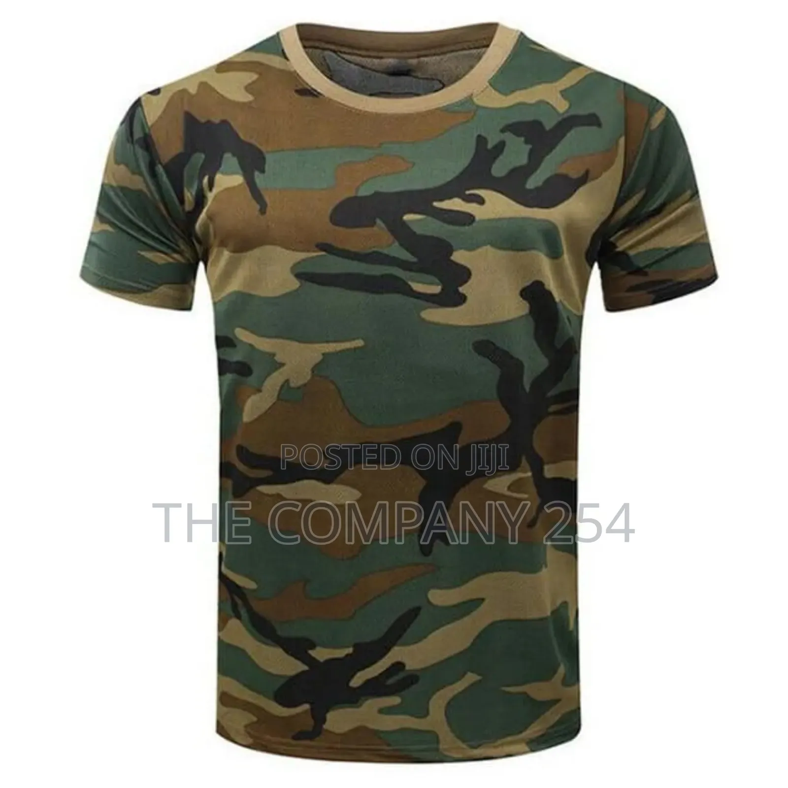 Quality Polyester Camouflage Outdoor Round Neck Collar T Shirt