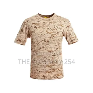 Quality Polyester Camouflage Outdoor Round Neck Collar T Shirt