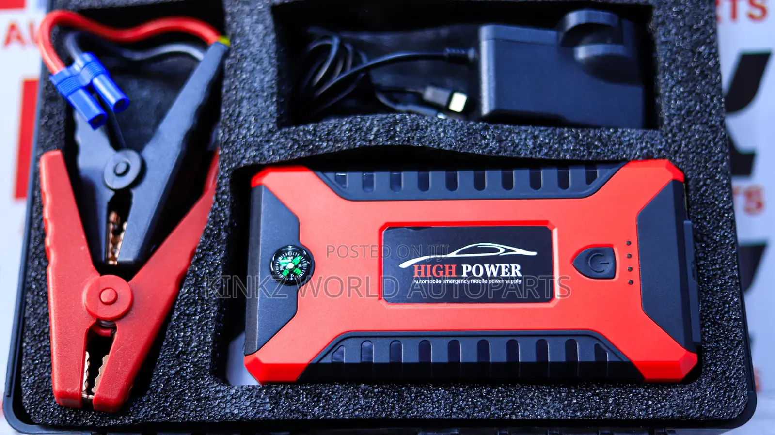 Portable Car Jump Starter With Tire Inflator / Air Compressor 99800mah