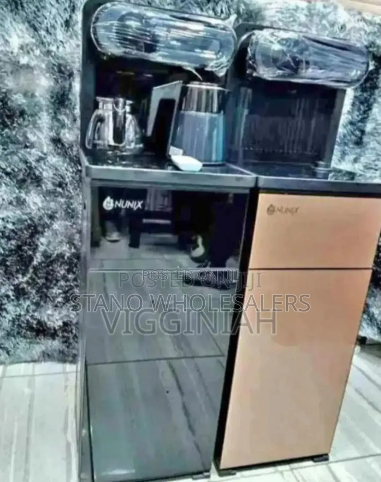 Colour Black Nunic A1c Hot and Cold Dispenser. Bottoms Load