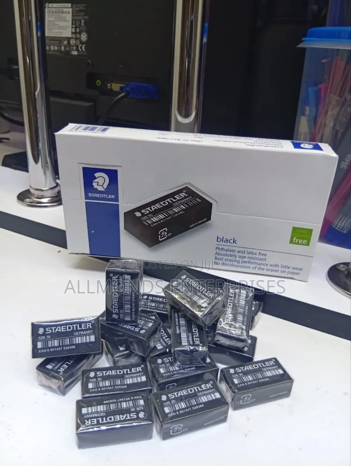 Stealer Black Eraser/Rubber - Made in Germany
