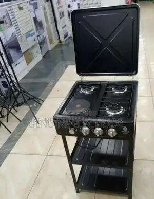 Four Burner- Nunix Cooker With Shelves