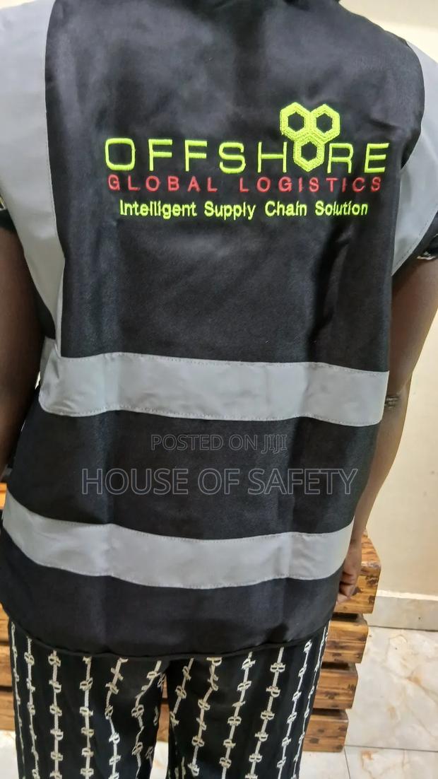 Black Material With Grey Reflectors Safari Jackets - main view