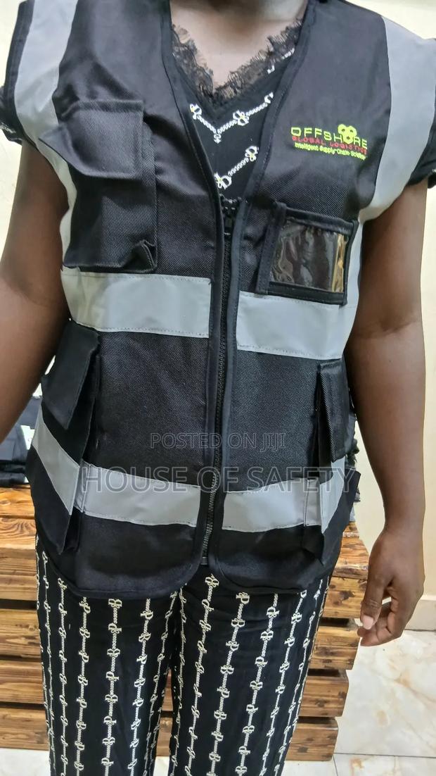 Black Material With Grey Reflectors Safari Jackets - thumbnail 3