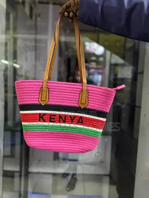 Kenyan Flag Colors New Wooven Summer Bag_yu