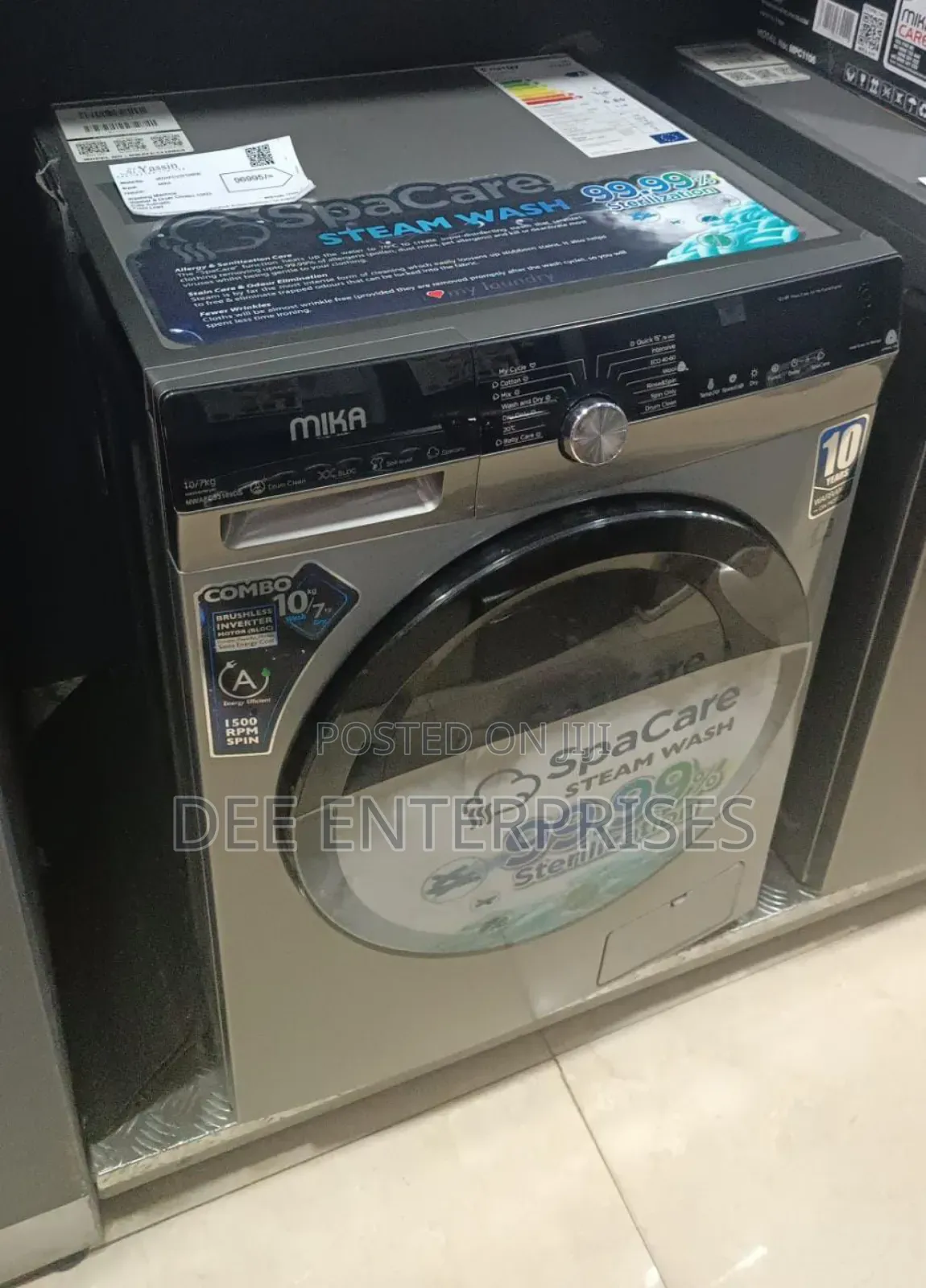 Mika Washing Machine 10/7kg Washer and Dryer Combo