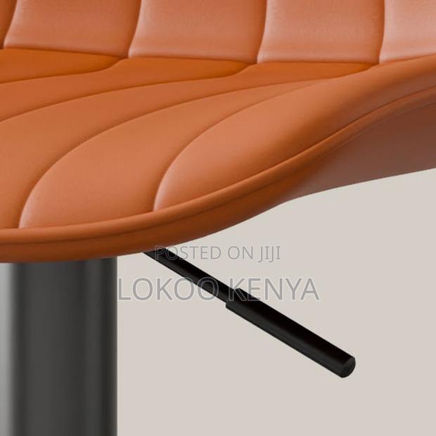 Barstool: Brown Office Barstool With Chrome Base - thumbnail 2