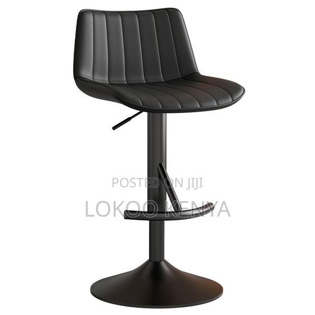Barstool: Brown Office Barstool With Chrome Base - thumbnail 3